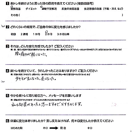 ファースト整骨院に通い、疲れにくくなりました！