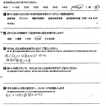 ファースト整骨院に通い睡眠の質が上がり血圧も安定しました！